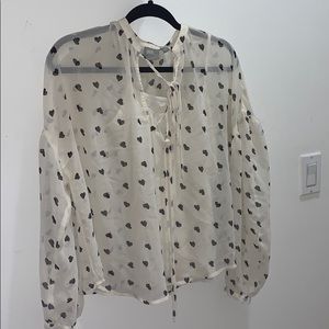 ASOS heart polka dot blouse